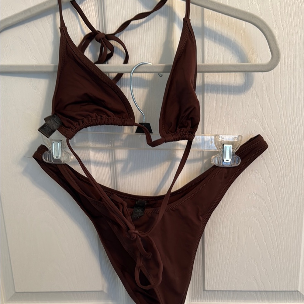 Skims Brown Bikini Set